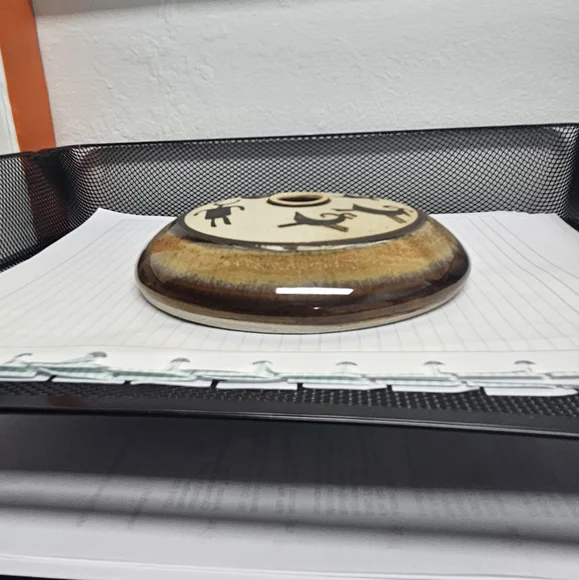 Artistic Brown and Black Ceramic Plate